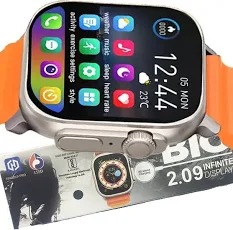 T900 Ultra Big 2Point09 Infinite Display Orange Strap Smart Watch