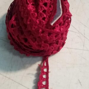 Maroon Colour Border Lace 10 Mtr