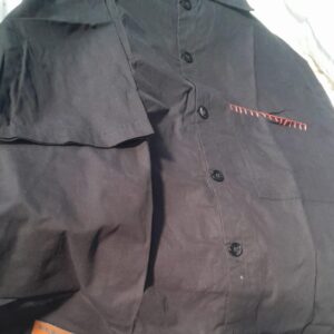 Mens Short Sleeve Print Shirts Black Size M