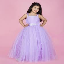 Purple Beautiful Gowns For Kids Girl Frock Size 120