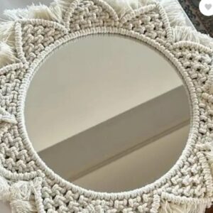 Handicraft Wall Decor Mirror Round 11 Inch