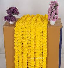 Yellow Colour Flowers For Home Decoration Pack Of 4