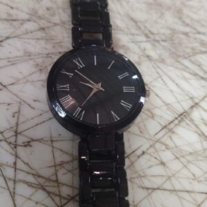 Black Stainless Steel Analog Watch For Women