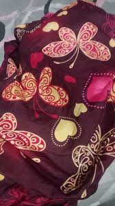 Brown Colour Printed Elastic Single Bedsheet With 1 Pillow Cover