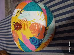 Haadi Handicrafts Wooden Chapati Box Multicolour