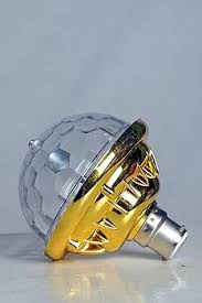Golden Jumbo Bulb 360 Degree Rotating Disco Bulb For Home Bedroom Hall Dancing Stage Birthday Party Disco Bulb Golden Pack Of 1