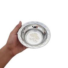 Faruque Stainless Steel Floral Printed Bowl Set Of 10