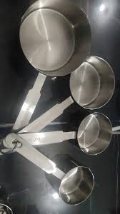 Stainless Steel Heavy Duty Measuring Cups Set 4 Piece 1 Cup 12 13 14 Cup Sizes Set For Baking Cooking