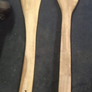 Natural Wooden Nonstick Serving Cooking Spoon Set Of 2
