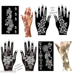 Mehendi Tattoo Stencil Sticker Set
