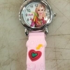 Kids Light Pink Printed Colour Doll Mention Watch