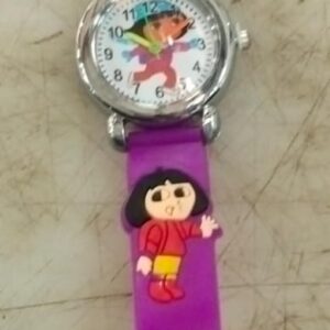Kids Purple Printed Colour Doll Mention Watch