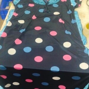 Women Black Printed Colour Daily Use Nighty Size S