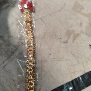 Jewelniche Pure Brass Bracelet For 20 Cm Men Boys Golden Chain Length