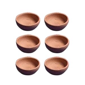 Clay Pooja Diyas 6 Pcs