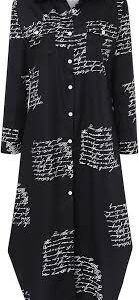 Outzidr Black Color Printed Women Maxi Size Xl