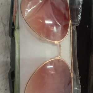 Unisex Orange Glass Uv Protection Oval Shape Sunglasses