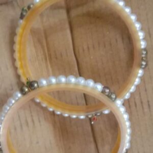 White Pearl Bangles For Women Size 2 To 4