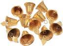 Golden Metal Bells Used For Diy Crafts And Festive Decoration 25 Psc