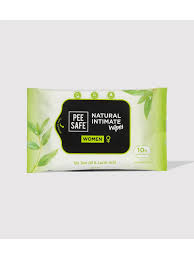 Womancart Pee Safe Natural Intimate Wipes 10 N