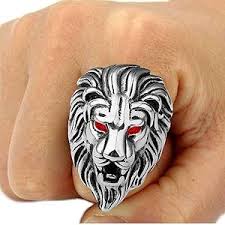 Lion Silver Color Ring
