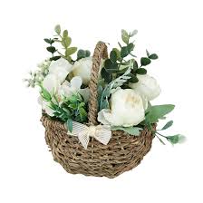 Wicker Rattan Flower Girl Basket