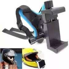 Btk Trade Helmet Chin Strap Mount Bike Helmet Holder Mobile Clip Screw Adjustable Strap