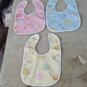 Soft Cotton Baby Bib Set Waterproof Pack Of 3 Multicolour
