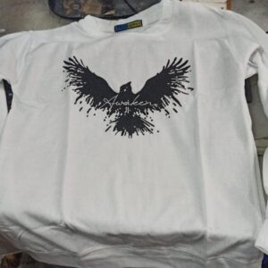 White Colour Printed T Shirt For Men Size S