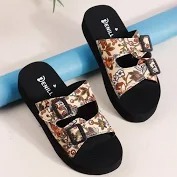 Denill Multicolour Slippers For Women Size 8