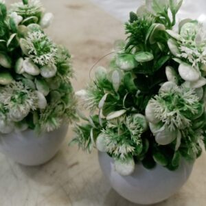 Artificial Flower Pot Green Colour Pack Of 2