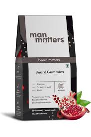 Man Matters Beard Gummies Men Biotin D Aspartic Acid 30 Gummies