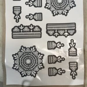 Women Mehndi Sticker Charts