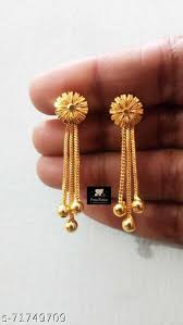 Beautiful Fancy Earring Sui Dhaga Golden