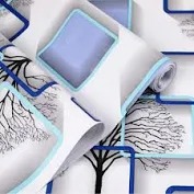 Wolpin Wallpaper Diy Decal 45 Cm X 10 M 3D Pvc Diy Self Adhesive Active Blue