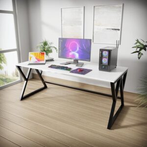 Riyan Luxiwood Daffodil Computer Table White