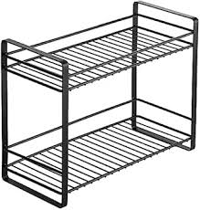 Metal 2 Tier Kitchen Organizer Black