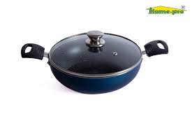 Home Pro Kadai 240Mm Diameter Lid Blue Colour