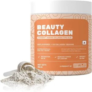 Whats Up Beauty Collagen Powder Glutathione Vitamin C Brighter Spotless Skin 80Gm