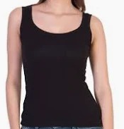 Women Black Colour Tank Top Size M