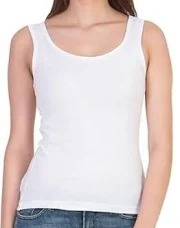 Women White Colour Tank Top Size M