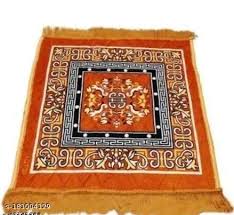 Pooja Mats Puja Asan For Sitting Pooja Prayer Mat Multicolour Size 19 X 19 Inch