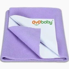 Oyo Baby Waterproof Bed Protector Baby Dry Sheet Light Purple Colour