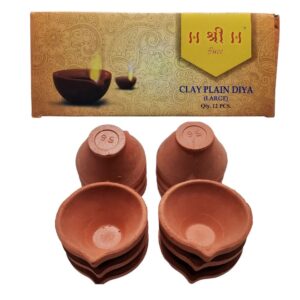 6 Pc Matki Wax Filled Diya Set