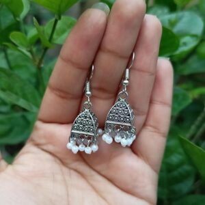 Earrings For Women Stylish Jhumka Small Size Silver