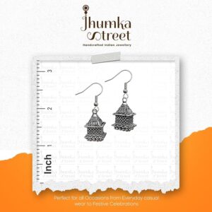 Jhumka Street Earrings For Women Silver Colour