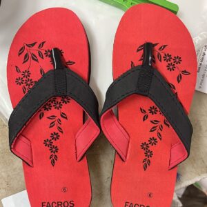 Women Red Colour Soft Casual Slipper Size 6