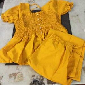 Yellow Colour Dress For Girls Size S