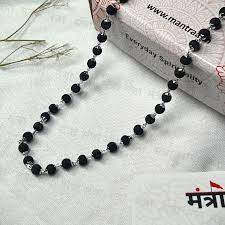 Karungali Malai Silver Plated Cap Necklace