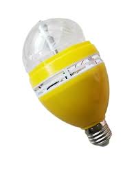 Sumo Gold Rotating Party Lamp Bulb Yellow Colour 3W